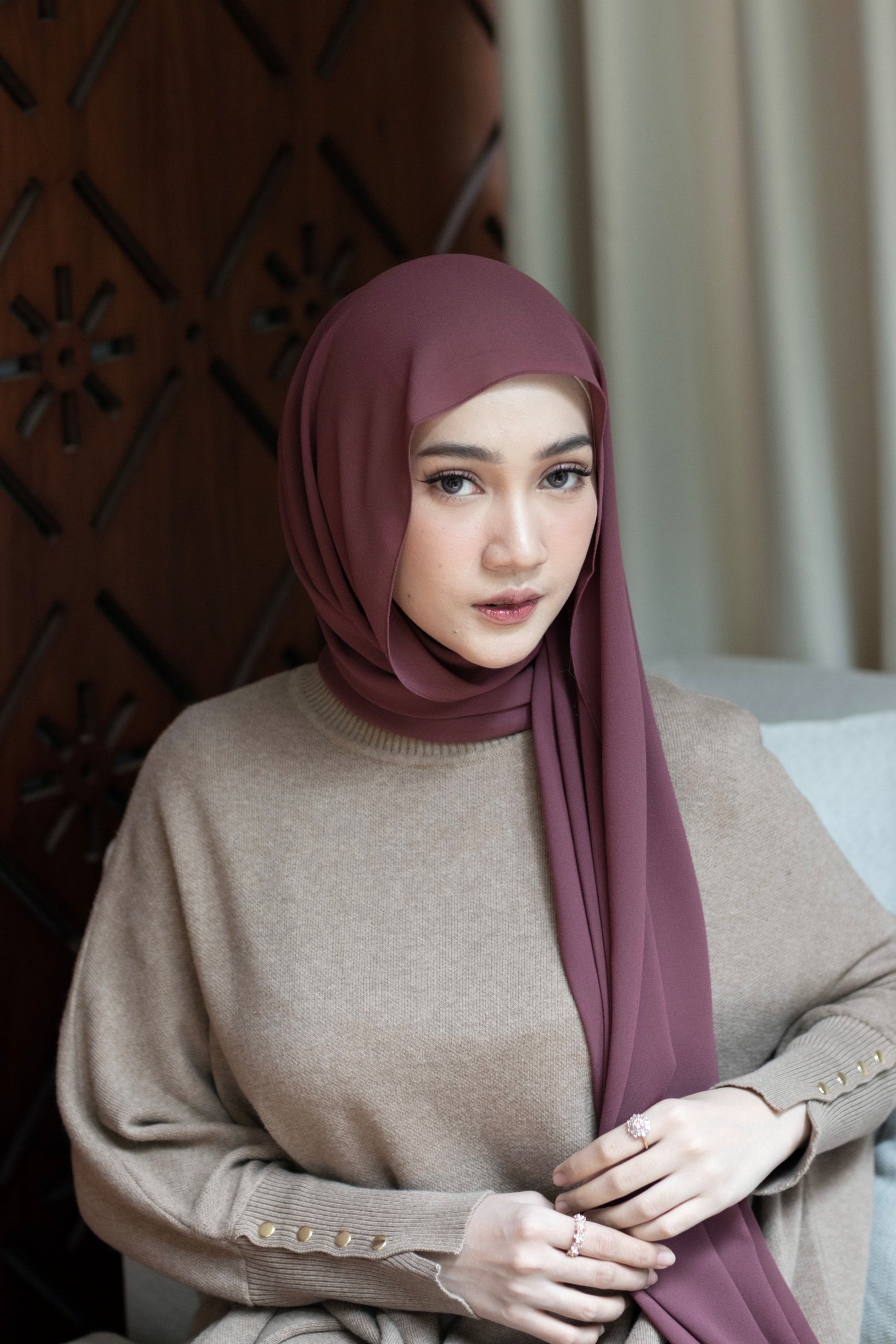 Bawal Shawl - Pashmina Basic Polos Stylish Bahan Cerruty