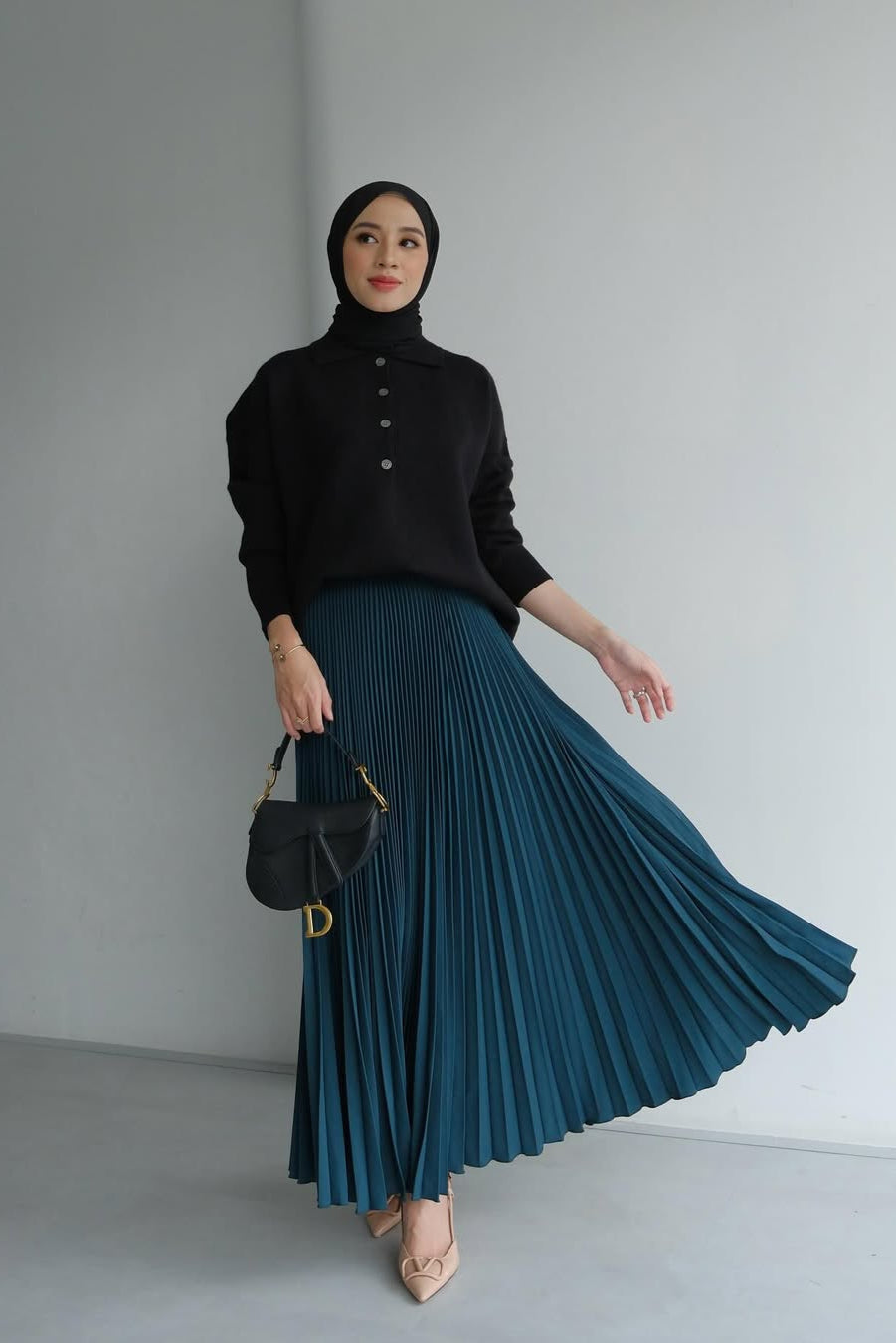Atala Basic Skirt - Rok Plisket Maxi Polos