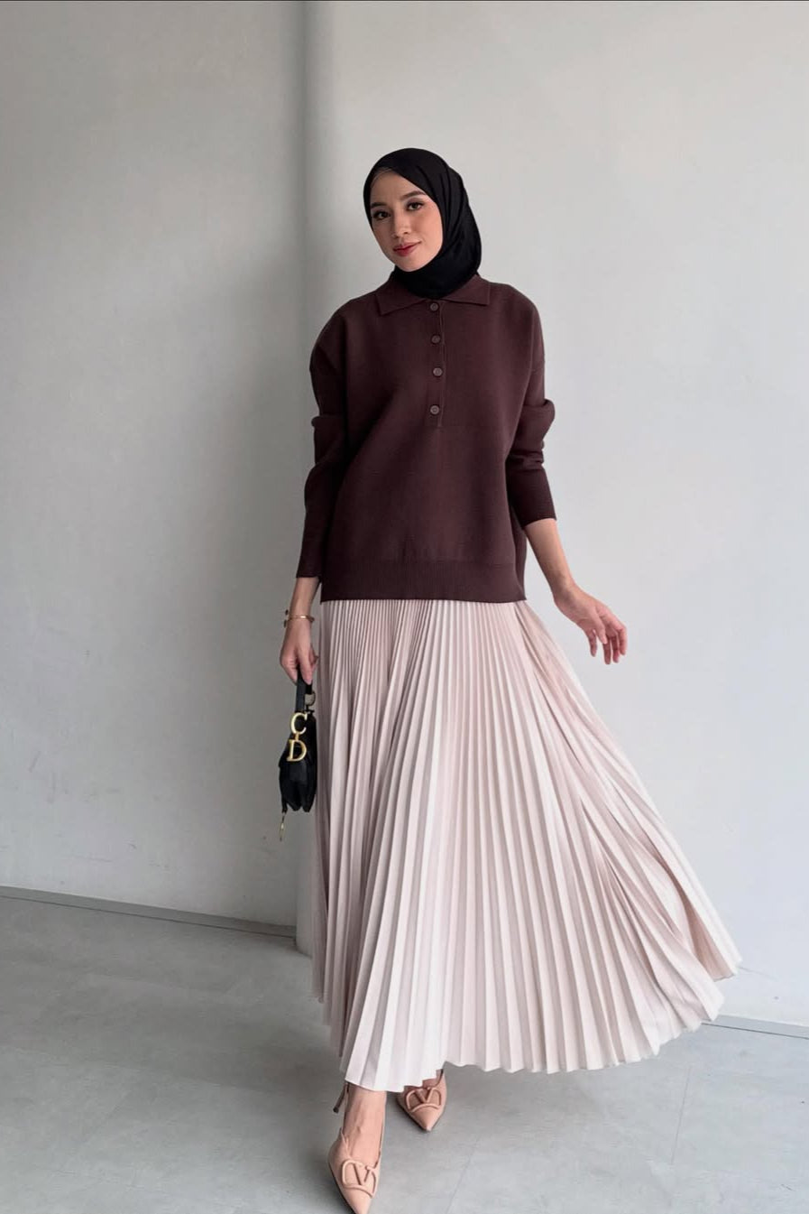 Atala Basic Skirt - Rok Plisket Maxi Polos