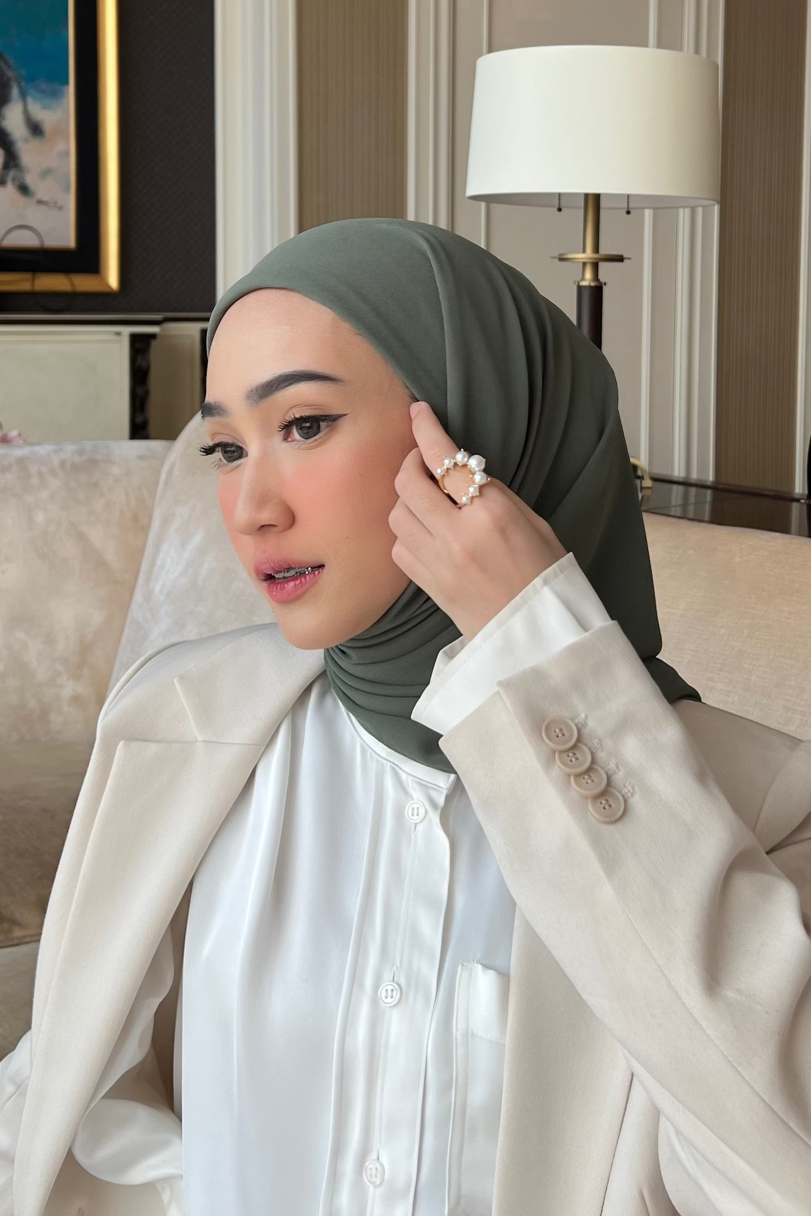 [DEFECT] Mega Inner Square - Hijab Segi Empat Instan Polos