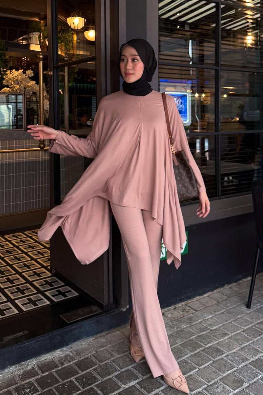 Sea Set - Setelan Atasan Bawahan Bahan Cotton Rayon Spandex Import