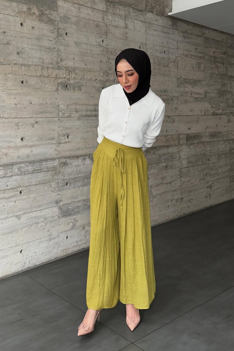 Thai Cullote - Bawahan Wanita Bahan soft Crinkle