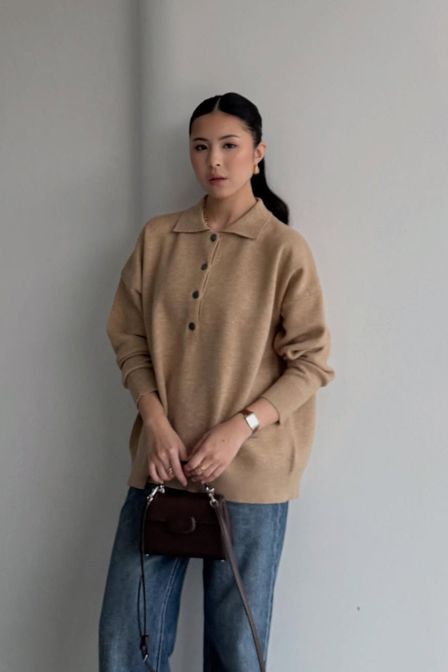Lacos Sweater - Atasan Sweater Wanita Bahan Knit Premium
