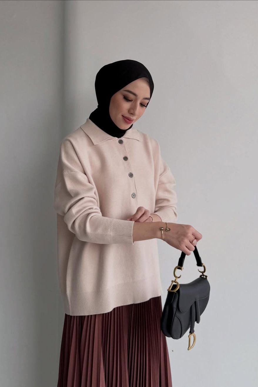 Lacos Sweater - Atasan Sweater Wanita Bahan Knit Premium