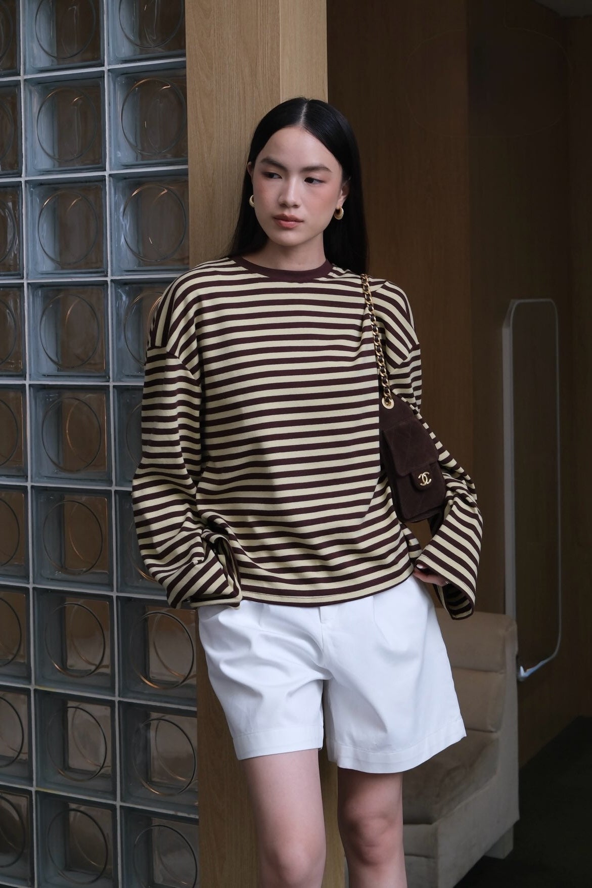 Riviera Long Sleeved Tee - Kaos Lengan Panjang Wanita Gaya Resort Casual Premium