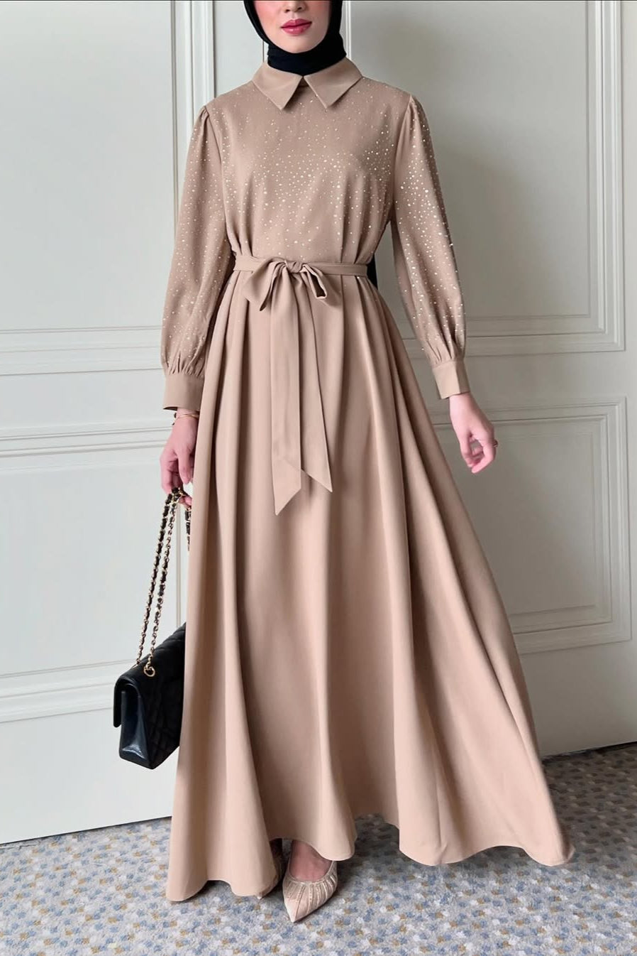 Elma Dress - Maxi Dress Motif Glitter Bahan  Soft Crepe