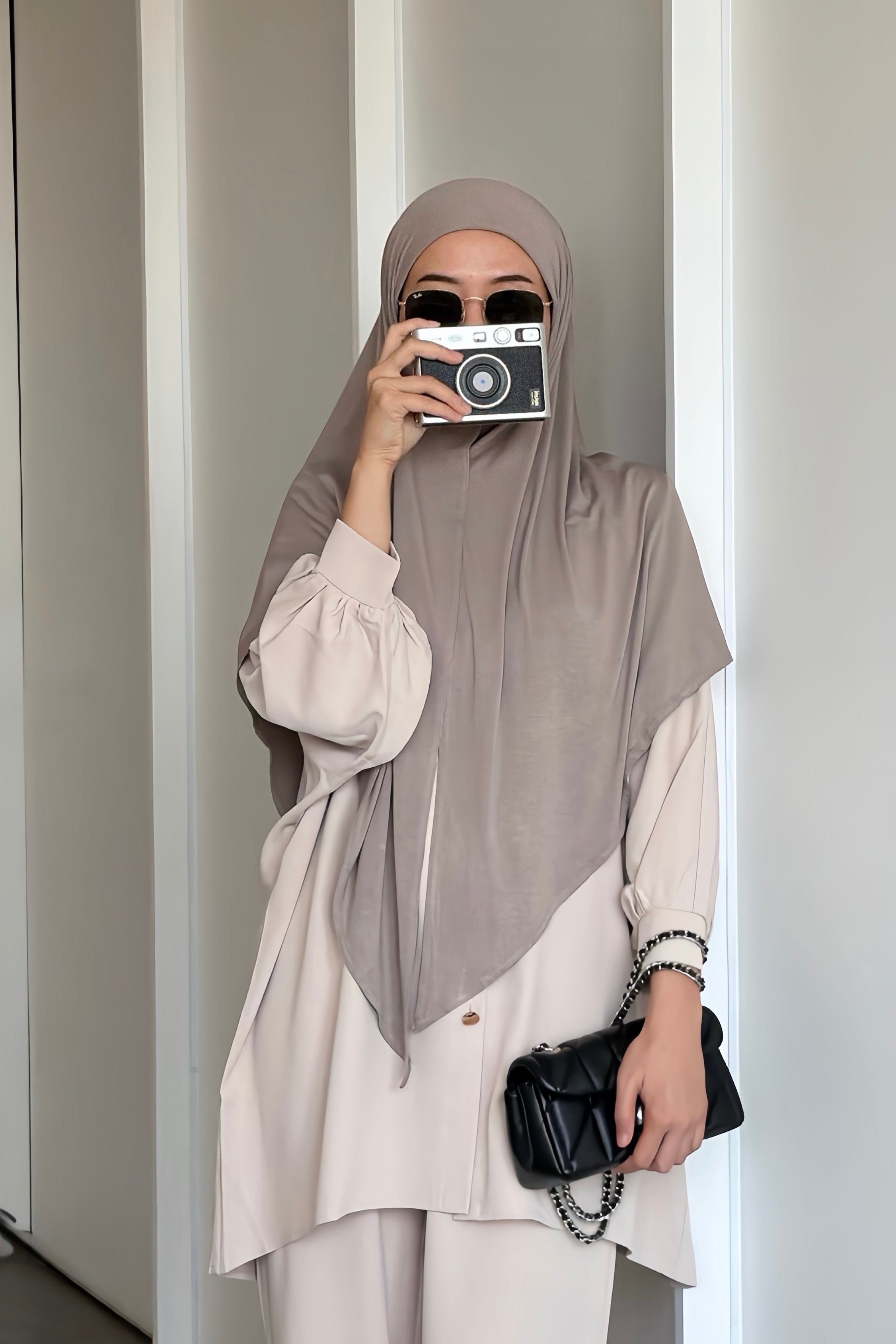 GG Khiban - Khimar Instan Premium Bahan Flowy Model Simpel Elegan