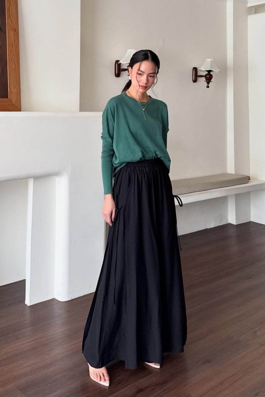 Thalia Cullote - Bawahan Wanita Nyaman Elegant Dengan Aksen Tali