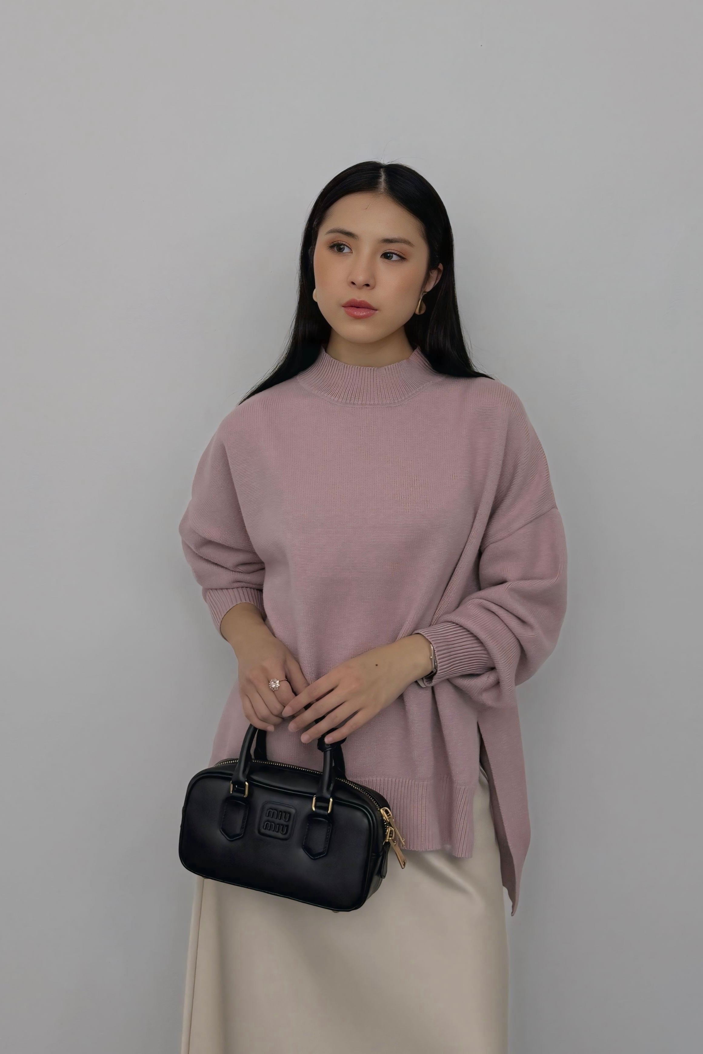 Esmee Sweater - Tea Rose - Sweater Atasan Knitwear Wanita