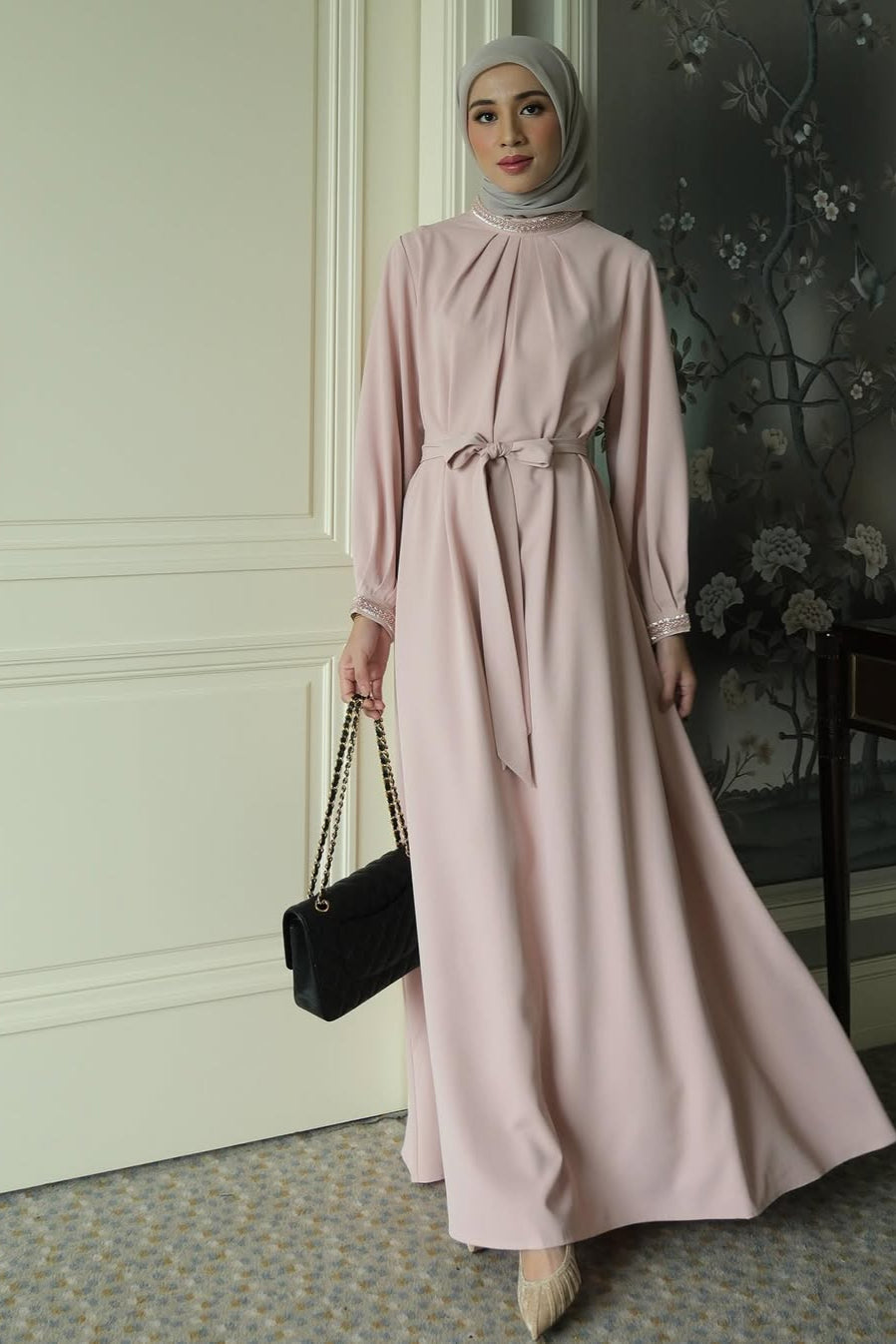 [DEFECT] Garita Dress - Dress Flowly Polos Lengan Panjang