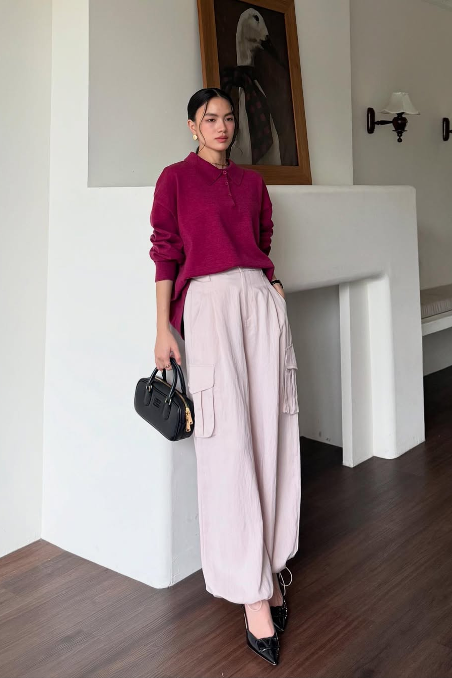 Urban Cargo Pants - Celana Cargo Wanita Bahan Semi Cotton Linen Soft