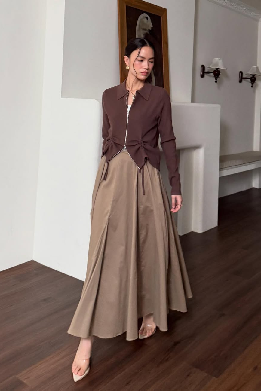 Velora Skirt - Bawahan Wanita Bahan Soft Cotton With Furing