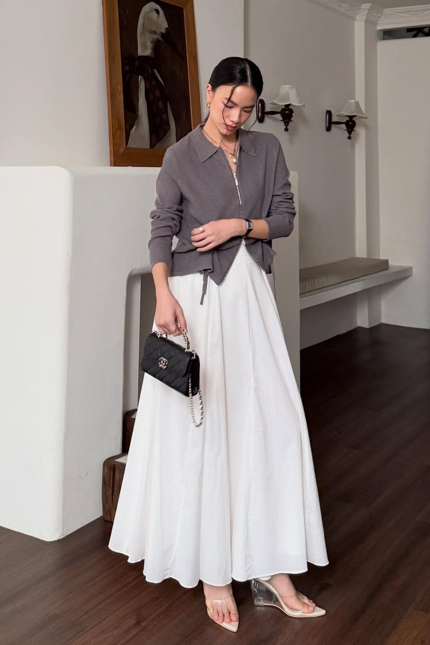 Velora Skirt - Bawahan Wanita Bahan Soft Cotton With Furing