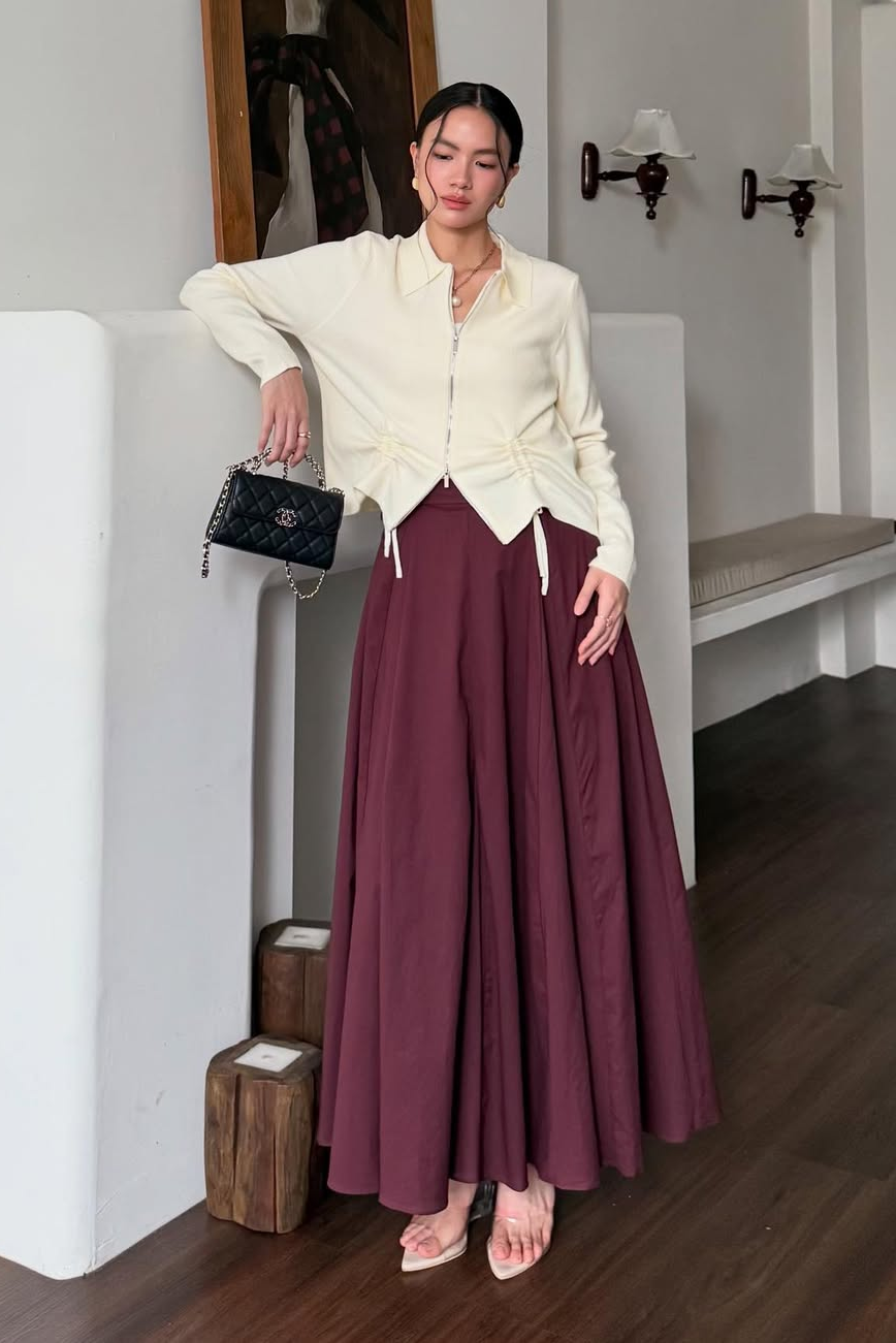 Velora Skirt - Bawahan Wanita Bahan Soft Cotton With Furing