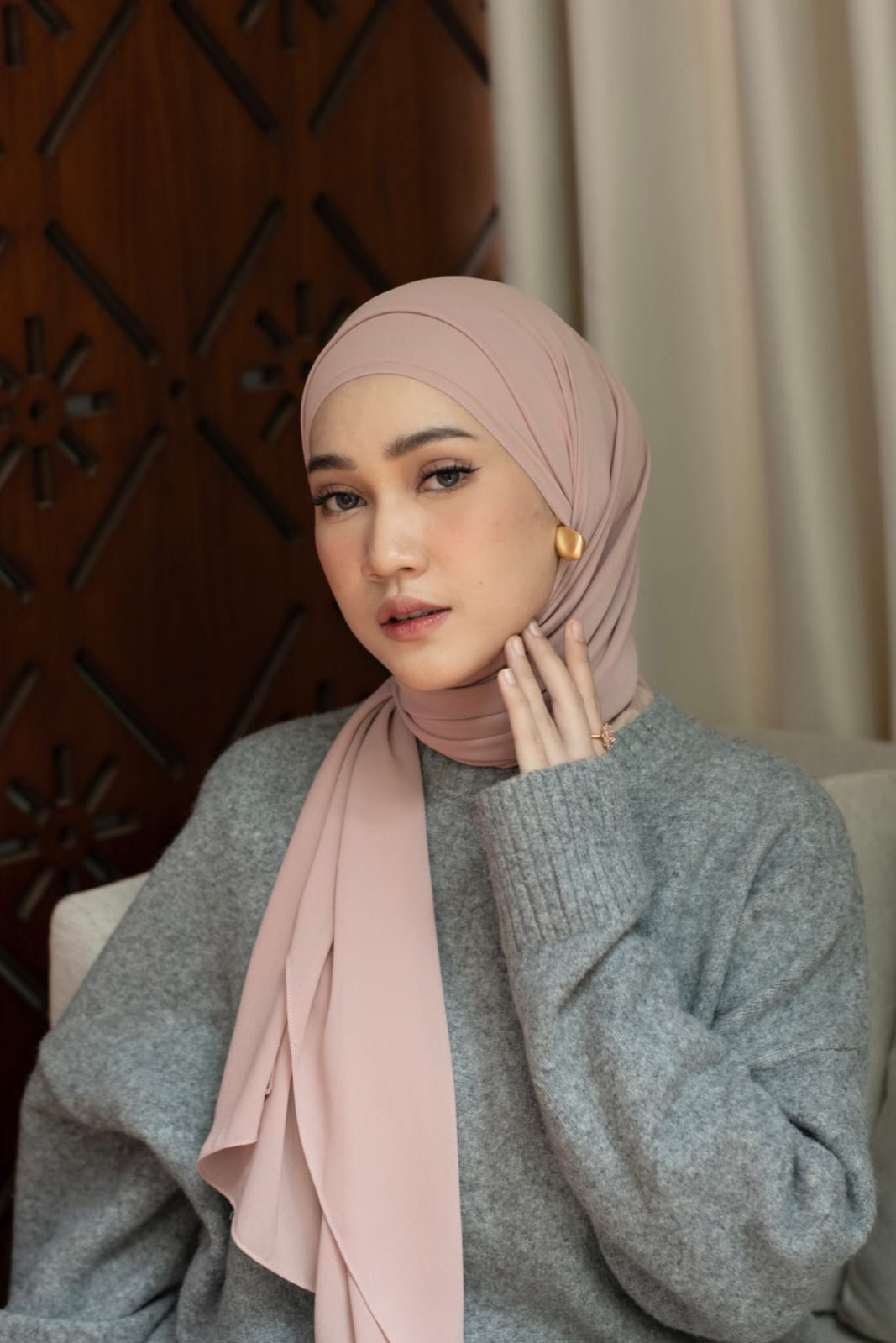 [DEFECT] - Bawal Shawl - Pashmina Basic Polos Stylish Bahan Cerruty