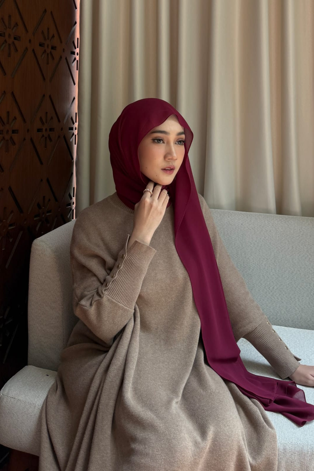 Bawal Shawl - Pashmina Basic Polos Stylish Bahan Cerruty