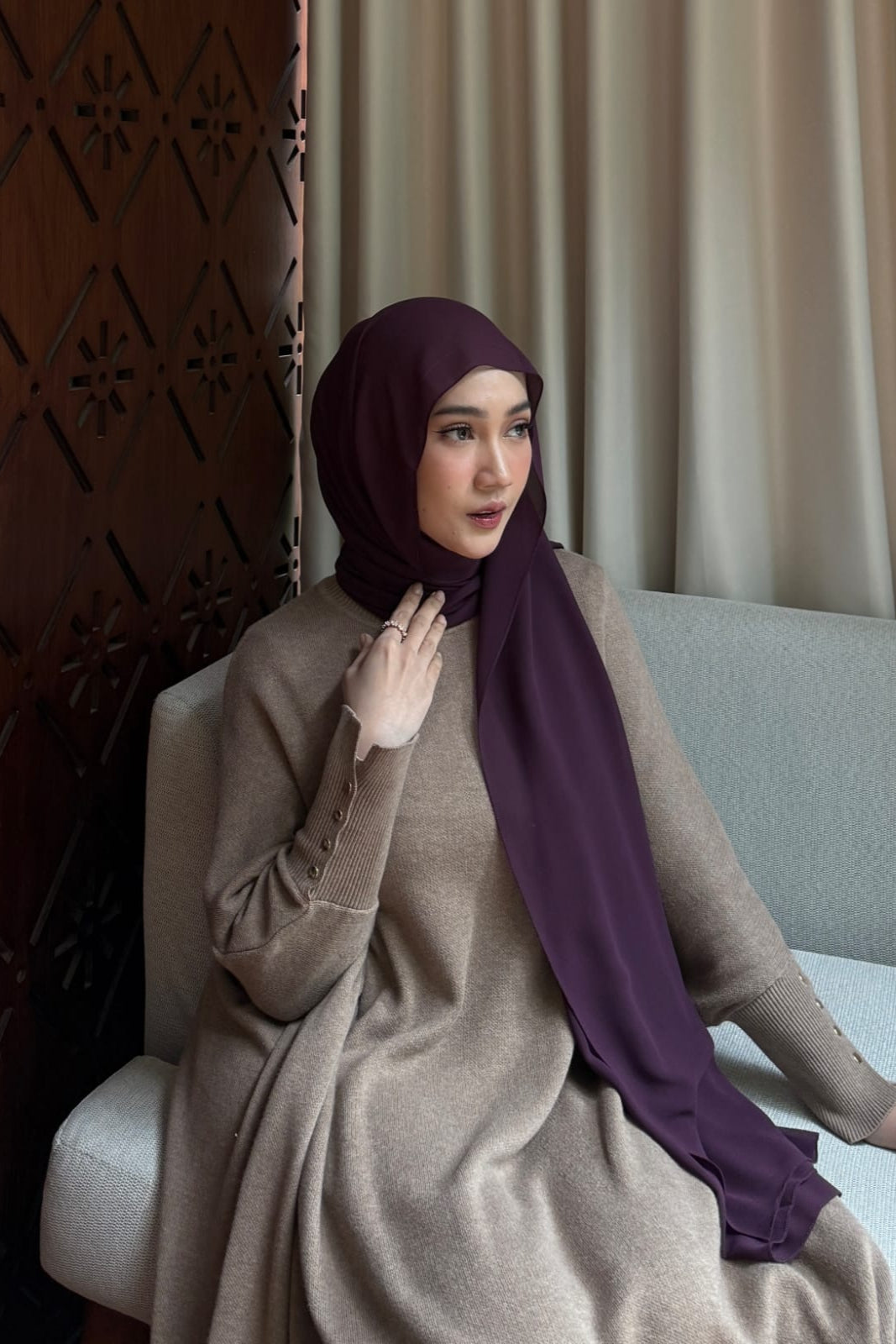 [DEFECT] - Bawal Shawl - Pashmina Basic Polos Stylish Bahan Cerruty