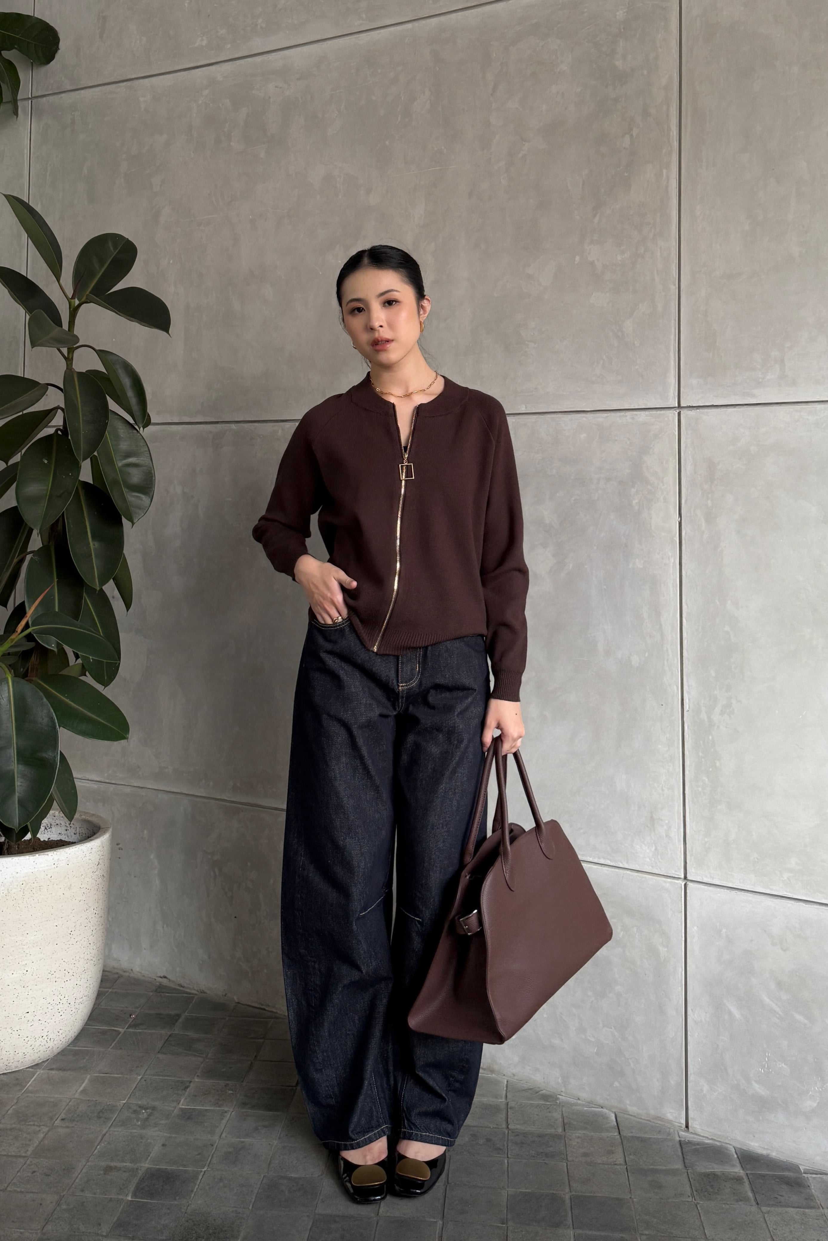 Barrel Pants Jeans - Celana Wanita Bahan Denim Premium