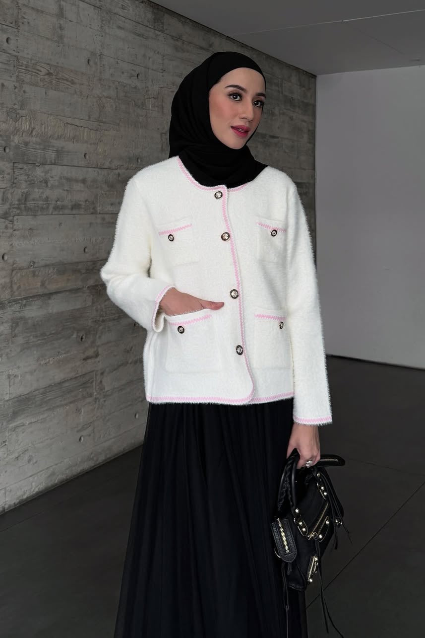 Zen Cardy - Cardigan Berkancing Wanita Bahan Knit