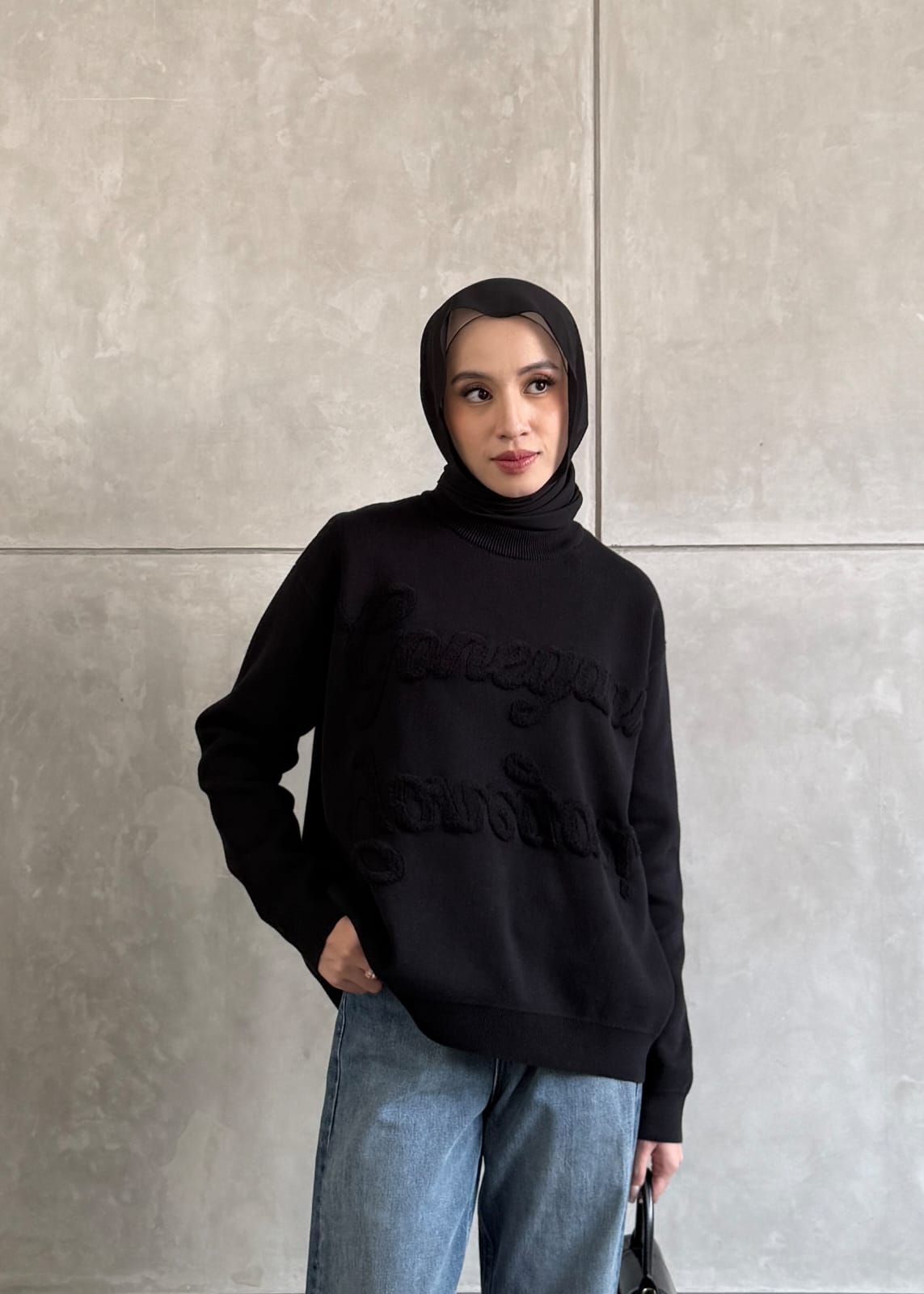 Boxy Sweater - Sweater Unisex Bahan Cotton Knit Premium