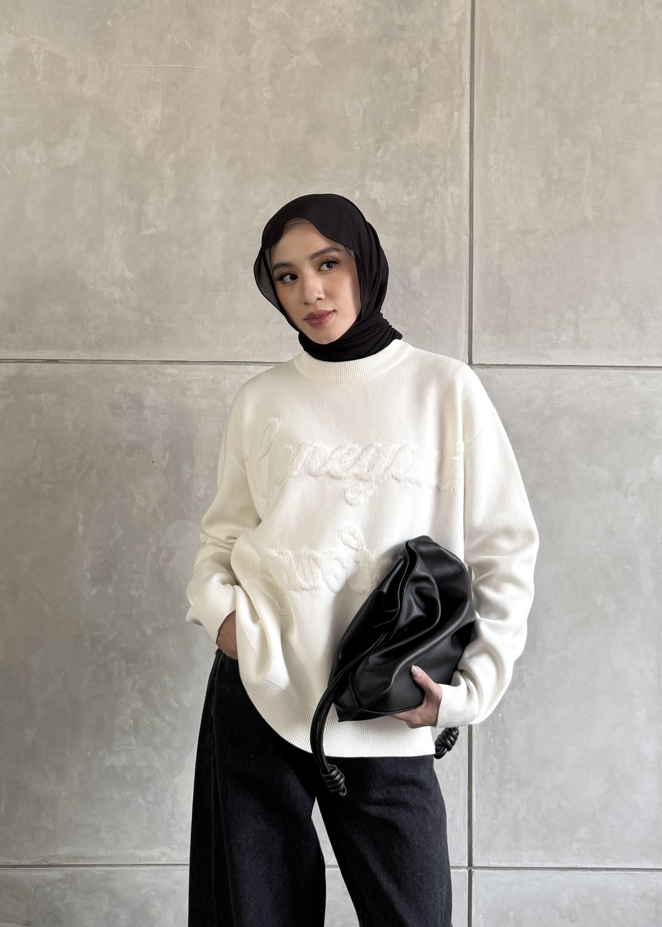 Boxy Sweater - Sweater Unisex Bahan Cotton Knit Premium