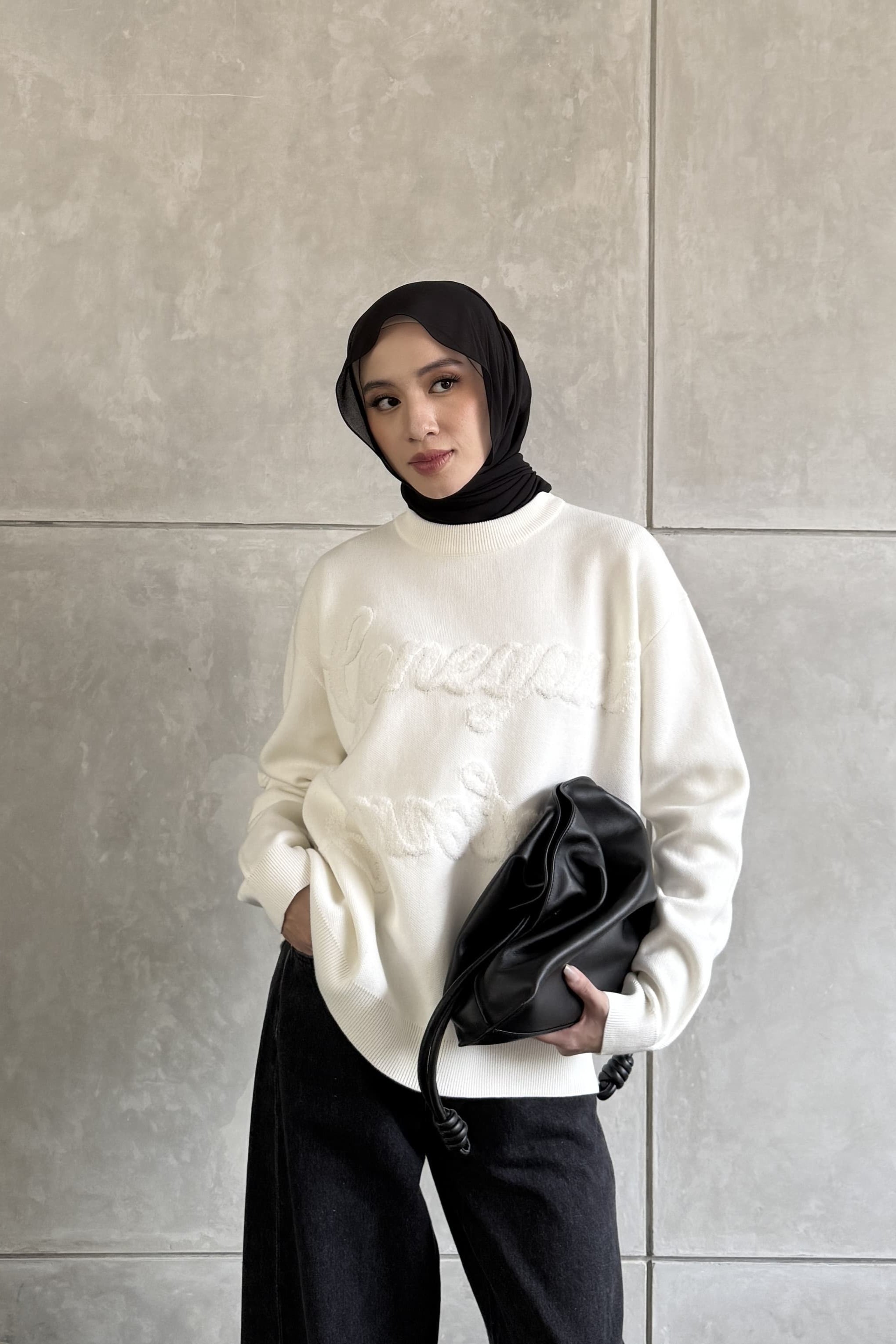 Boxy Sweater - Sweater Unisex Bahan Cotton Knit Premium