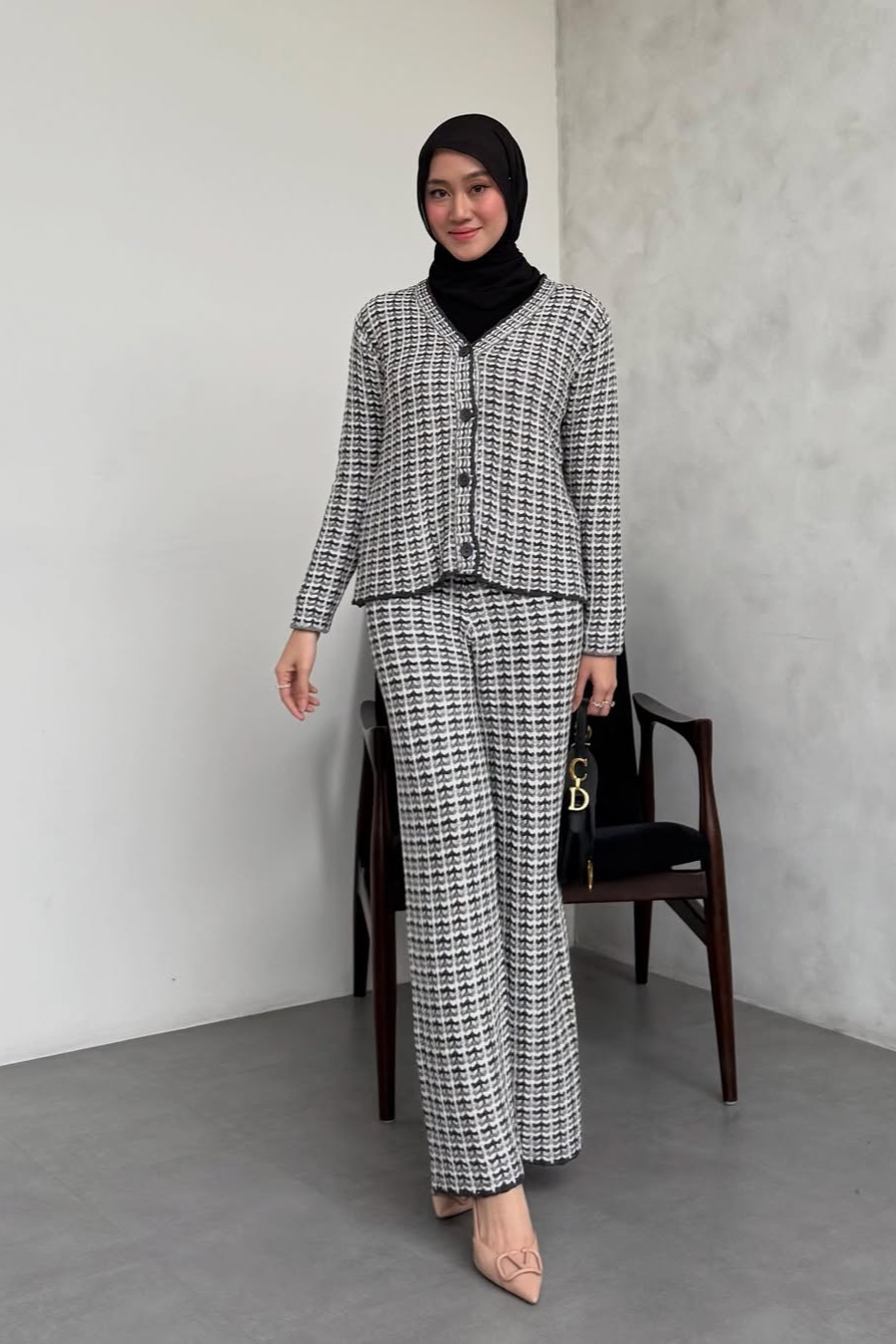 Ara Series - Atasan Bawahan Vest Bahan Cotton Knit Premium