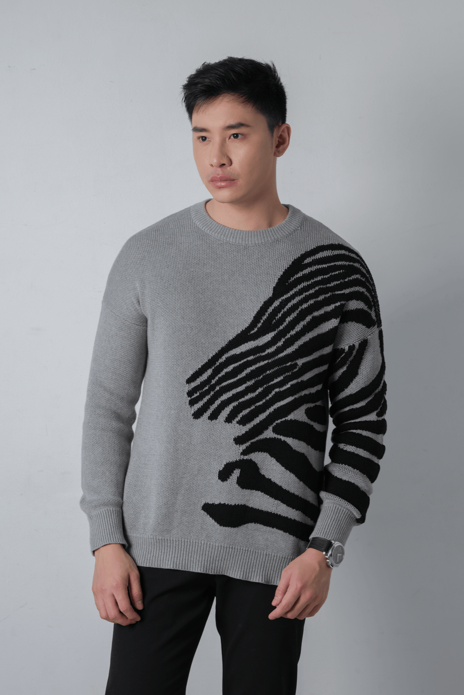 Cozy Knit Sweater - Grey - Sweater Rajut Halus Nyaman Berkualitas