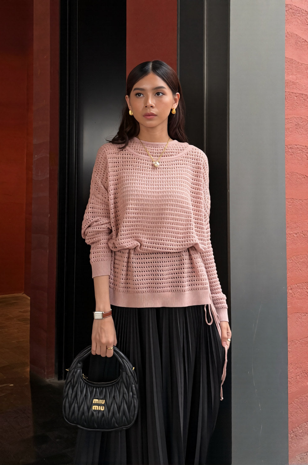 Lumi Knit Sweater - Premium Cotton Crochet Sweater