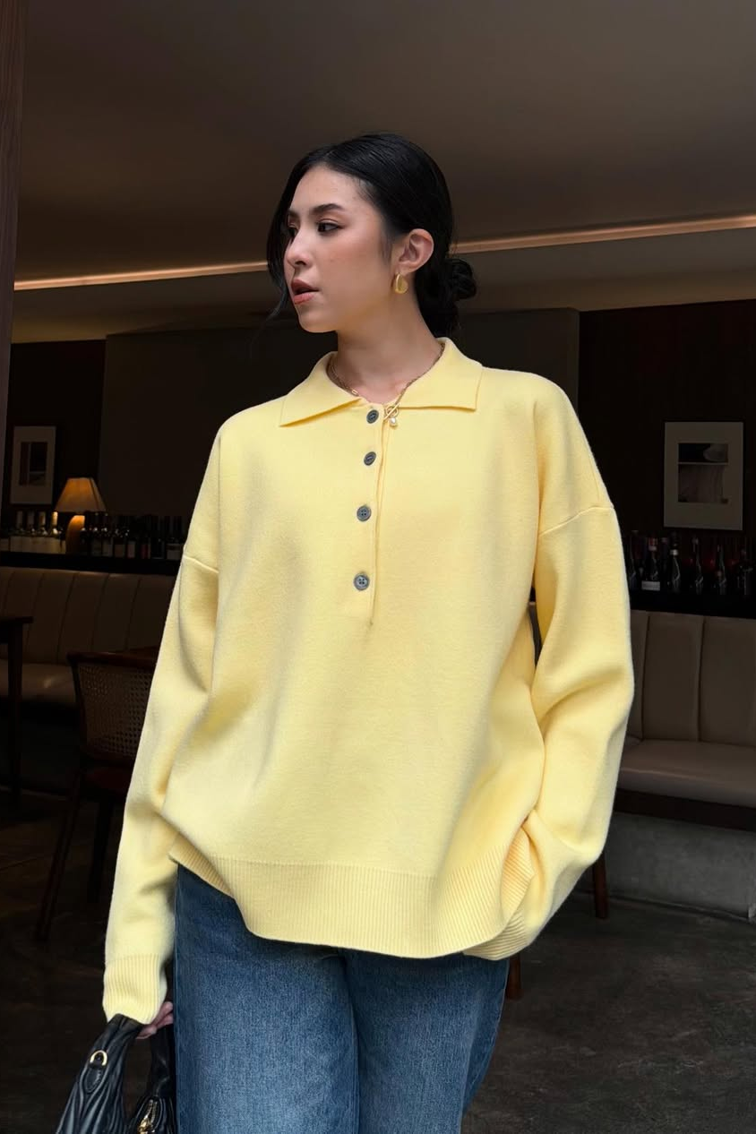Lacos Sweater - Atasan Sweater Wanita Bahan Knit Premium