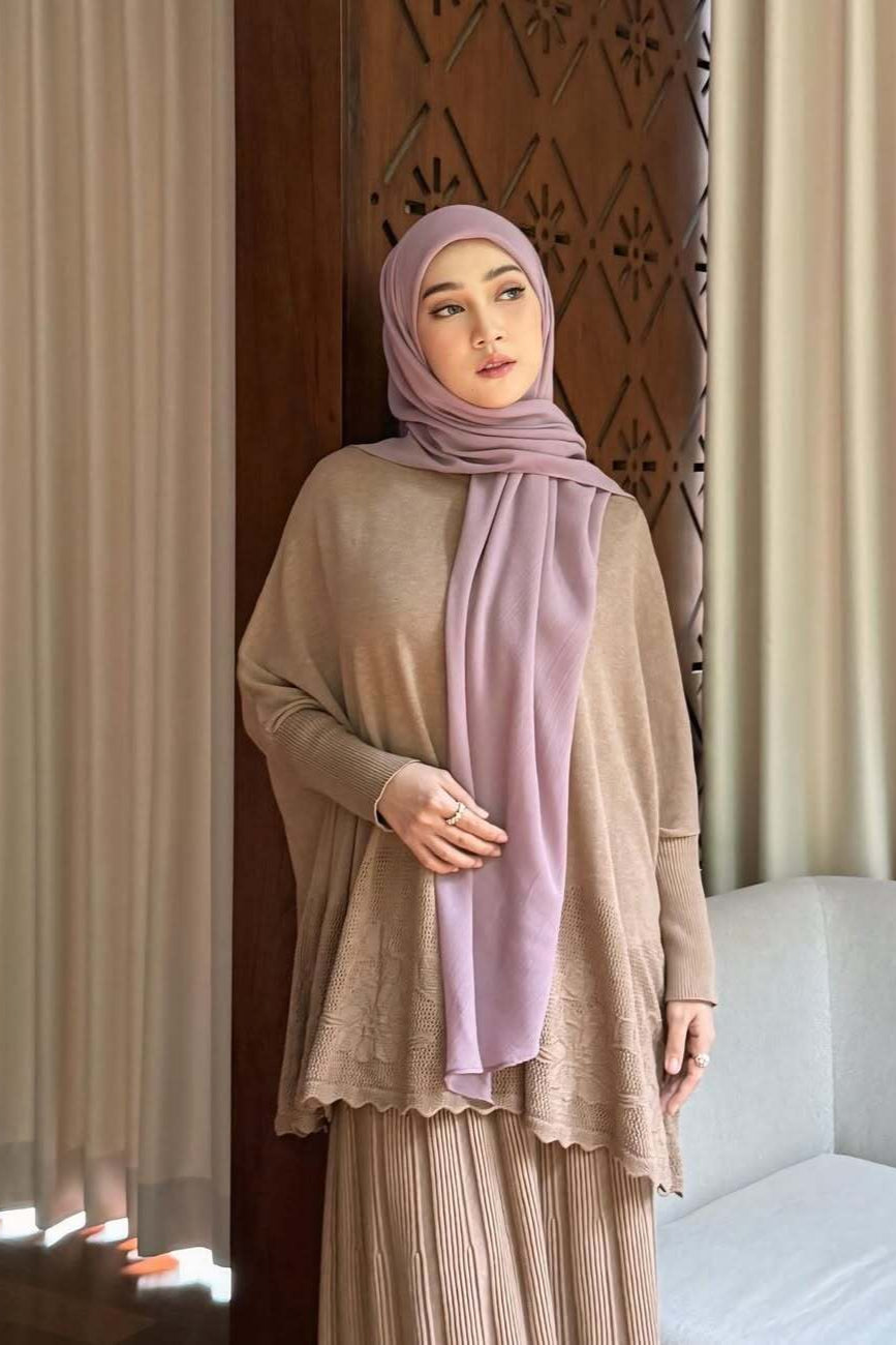 Hijab Square Oval Shawl - Hijab Pashmina Bahan Voal