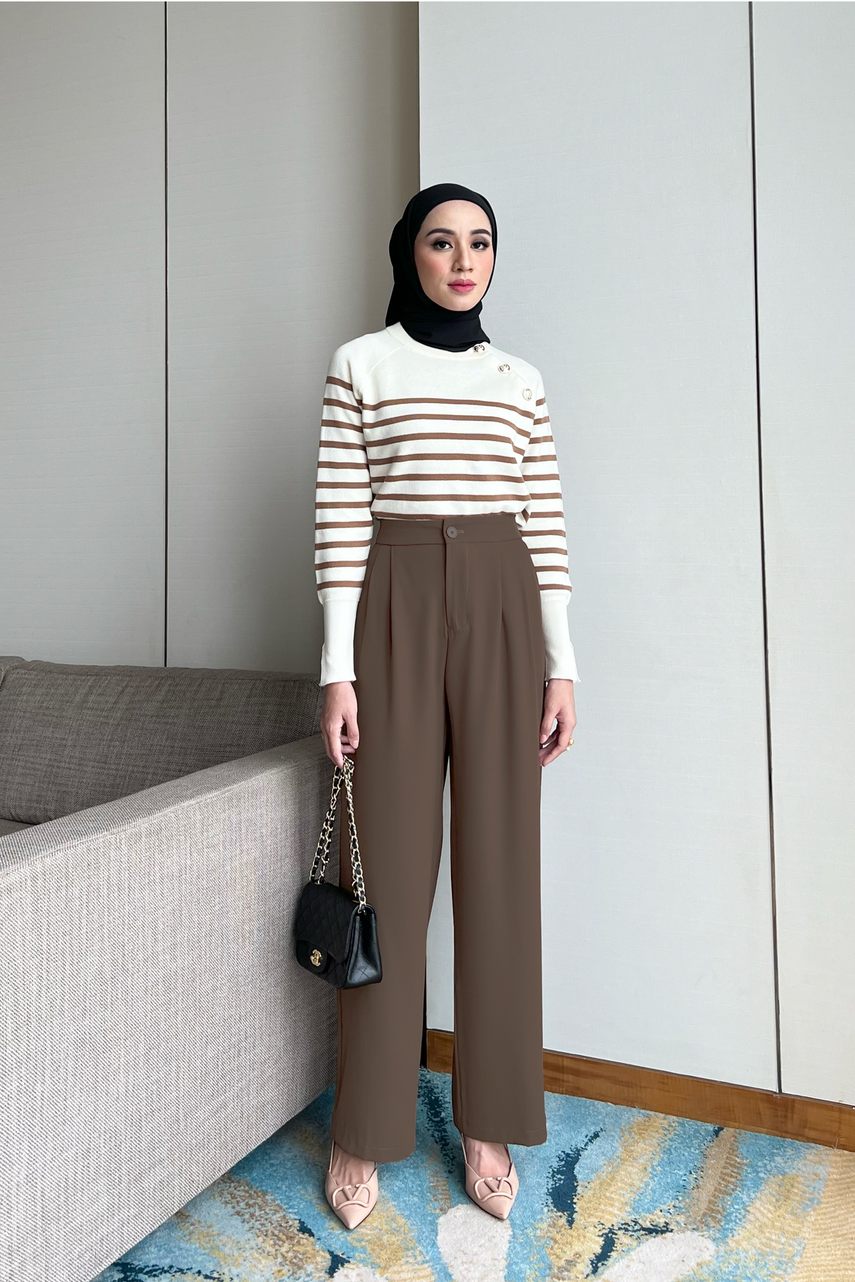 Lowee Pants - Celana Panjang Kantor Polos Trendy Wanita