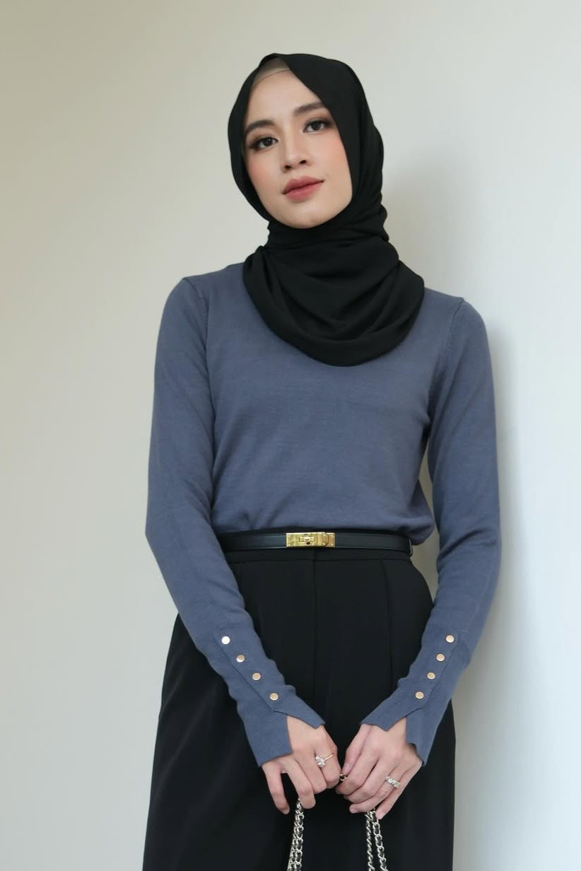 GG Inner Knit -  Navy - Dalaman Atasan Wanita Bahan Rajut - KW0370610