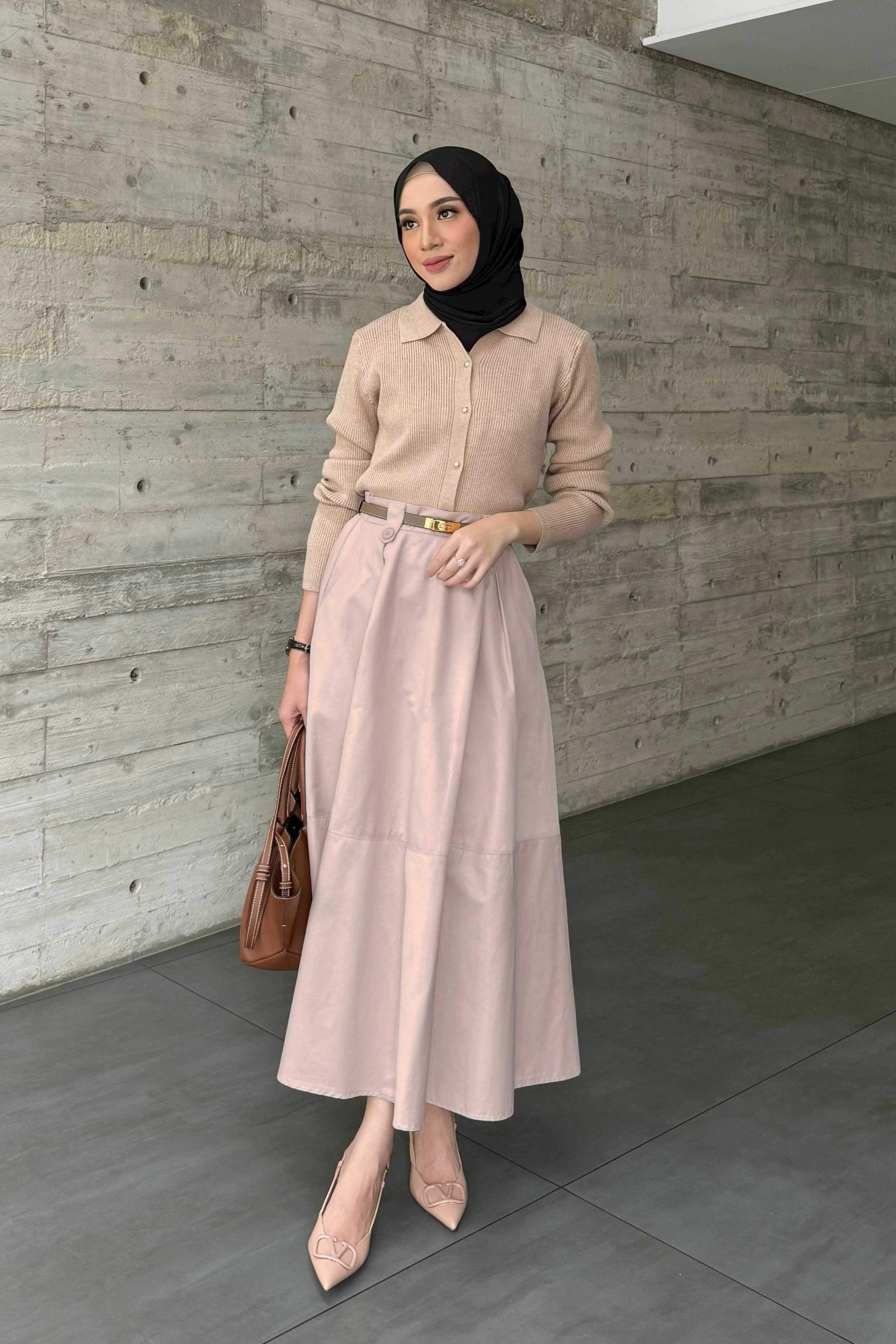 Nami Skirt - Tea Rose - Rok Panjang Wanita Bahan Cotton