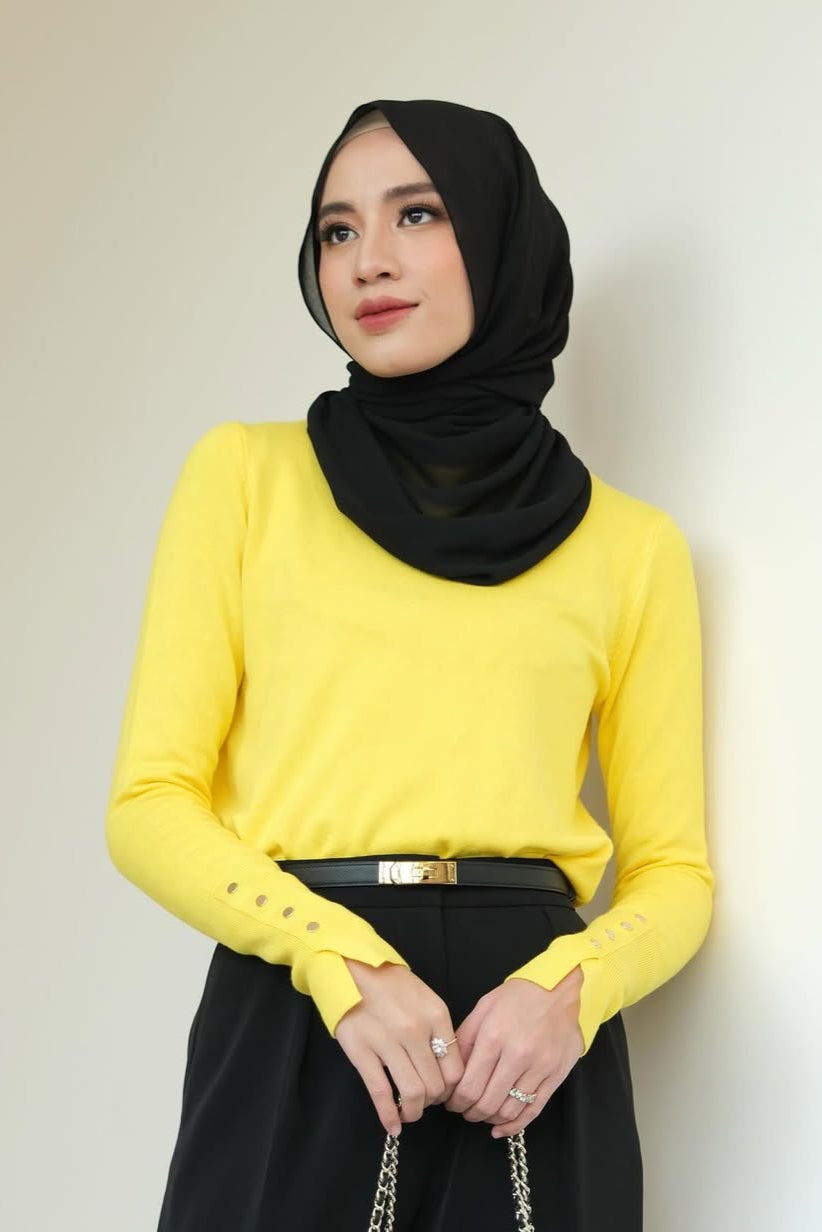 GG Inner Knit -  Yellow - Dalaman Atasan Wanita Bahan Rajut - KW0370890